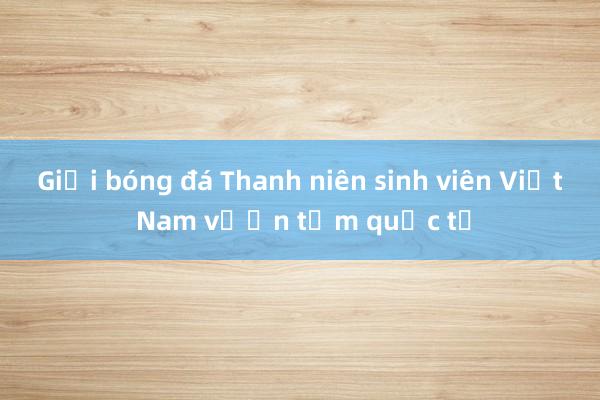 Giải bóng đá Thanh niên sinh viên Việt Nam vươn tầm quốc tế